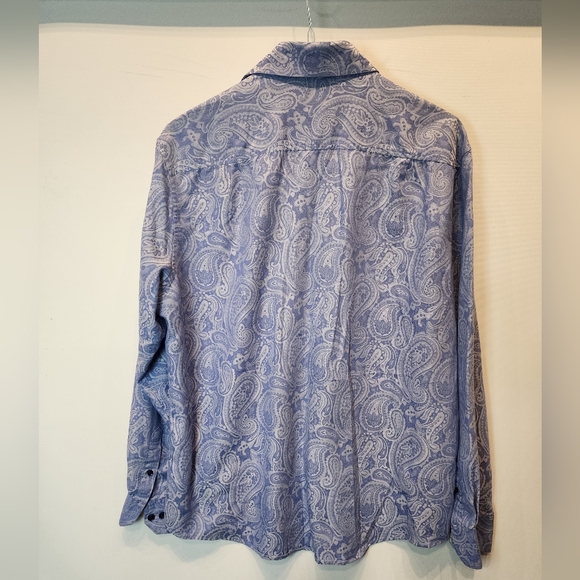 Tasso Elba Men's Blue Casual Bottom Down Shirt Un Tuck Size L - Picture 3 of 9